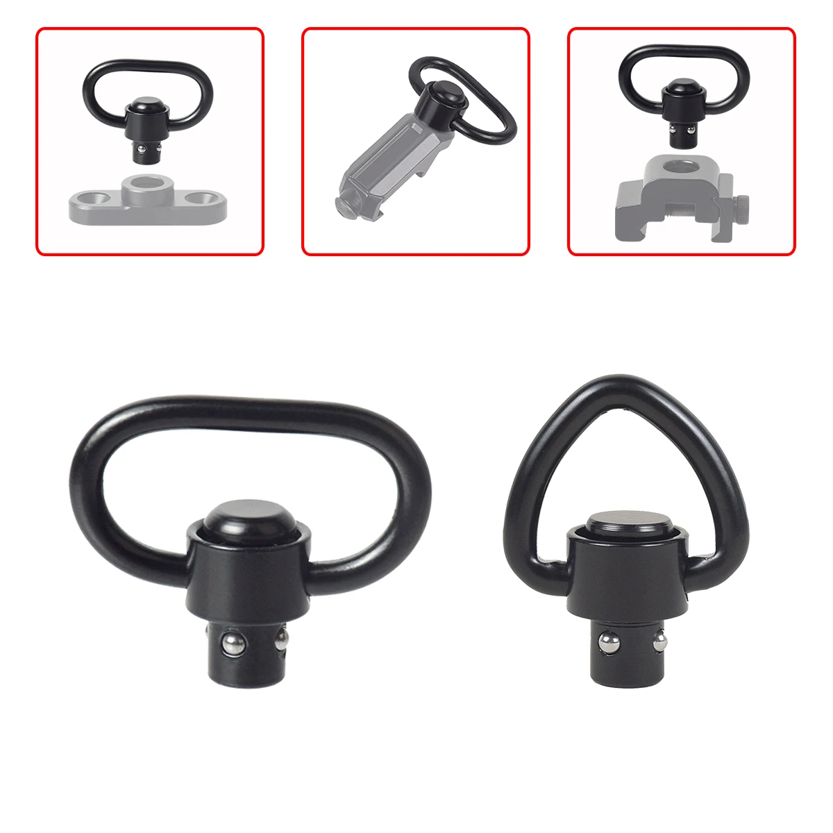 

Rifle Push Button QD Release Sling Swivel Mount Ring With A Sling Swivel Mount Rifle Hunting Accessories