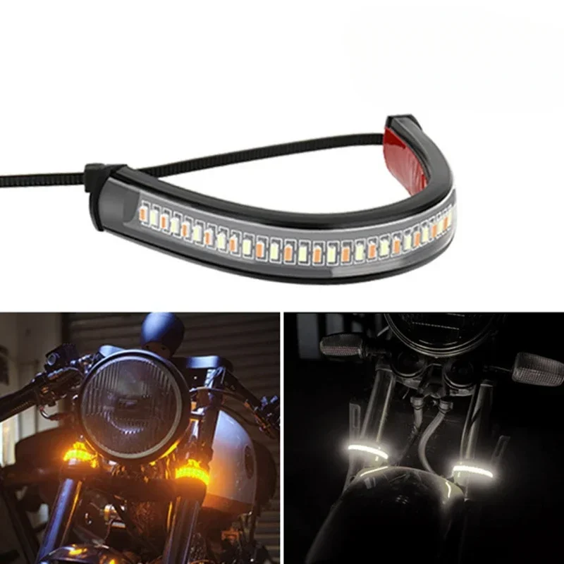 

Motorcycle Front Shock Absorber Turn Signal Lamp Universal 12V For VOGE KOVE CFMOTO HAOJUE HYOSUNG BMW DUCATI Aprilia LED Light