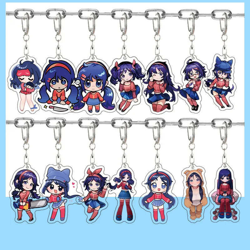 Miside Anime Porte-clés en acrylique, Bijou, Breloque pour sac, Produits dérivés de jeux, Cadeau créatif pour amis, Nouveau souvenir