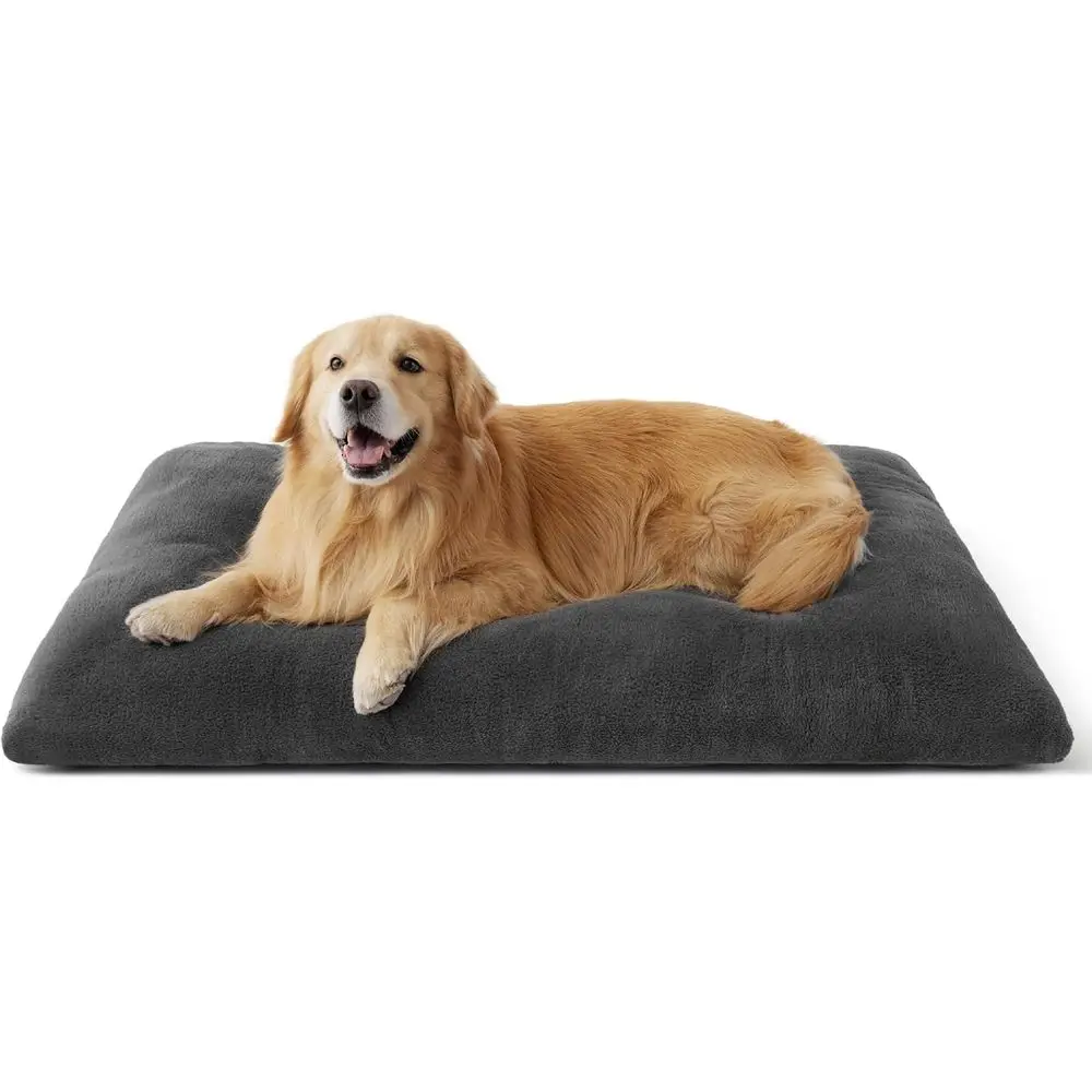 

Washable XXL Dog Bed, Plush Pet Pillow Bed Kennel Pad, Non-Slip Bottom, Washable Pet Sleng Mat, 47x29, Gray