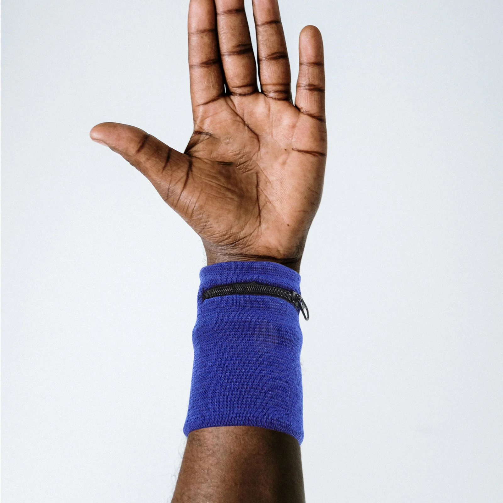 

4pcs Sweatbands Wrists Wristband With Zipper Pocket Cotton Absorbent Wrist Sweat Bands For Running Cycling Sports Fitness