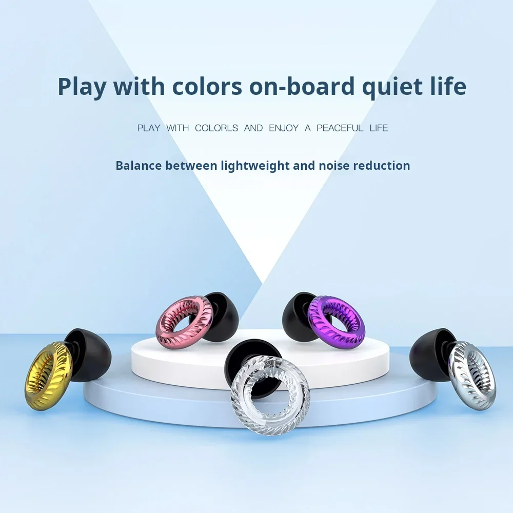 

25dB Noise Cancelling Earplugs | 3 Sizes | Electroplated Metal Design | for Concerts/Sleep/Travel