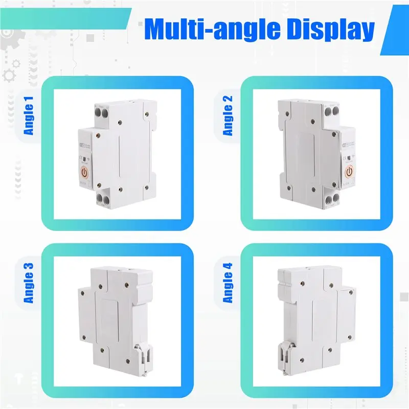 JABS-TUYA Wifi Smart Switch Pengukur Energi 63A 1P+ N MCB Pemutus Sirkuit Fungsi Timer Relay