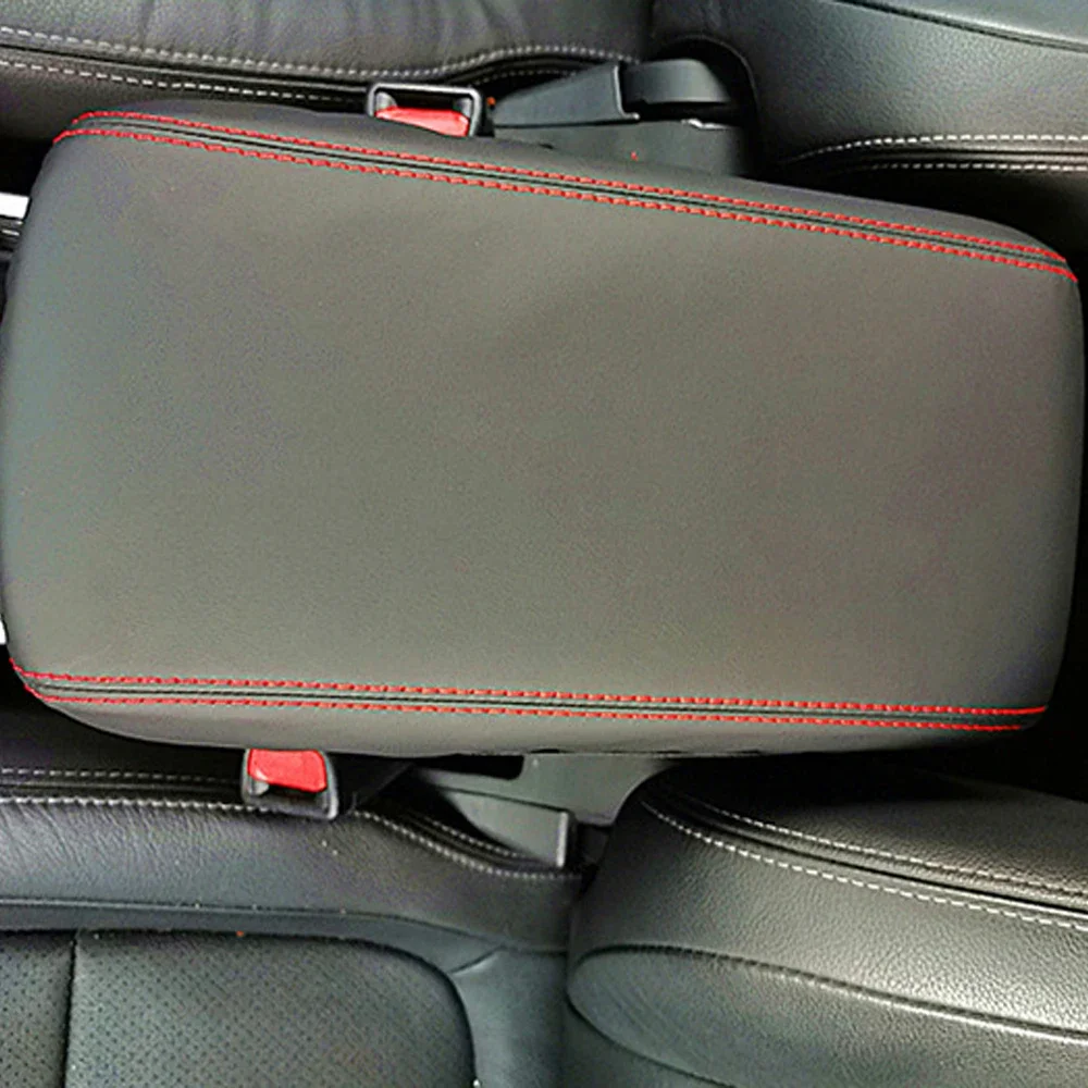 Leather Car Armrest Storage Box Mats Protective Cushion for Mitsubishi Outlander 2013 2014 2015 2016 2017 2018 2019 2020 2021