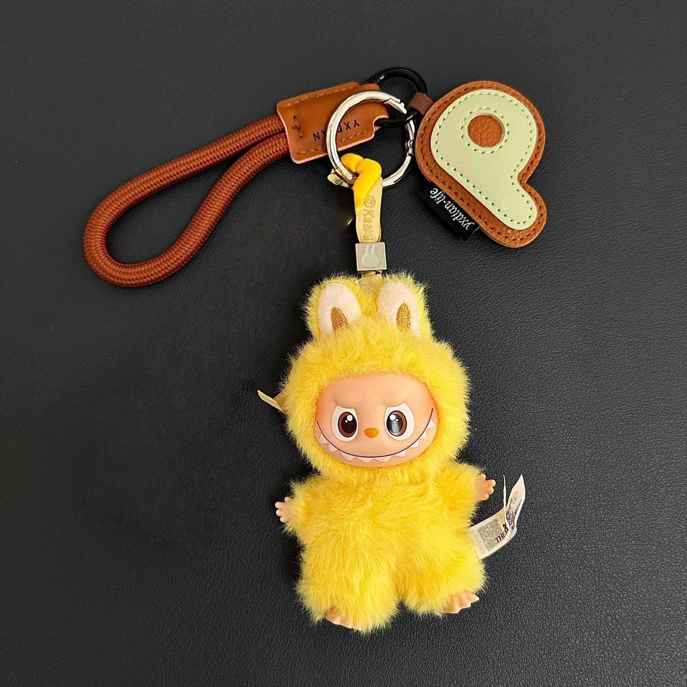 Accessoires Voor Labubu 4e Generatie Labubu 4.0 Lederen Brief Lanyard 10 cm Mini Labubu Pop Hanger & Sleutelhanger