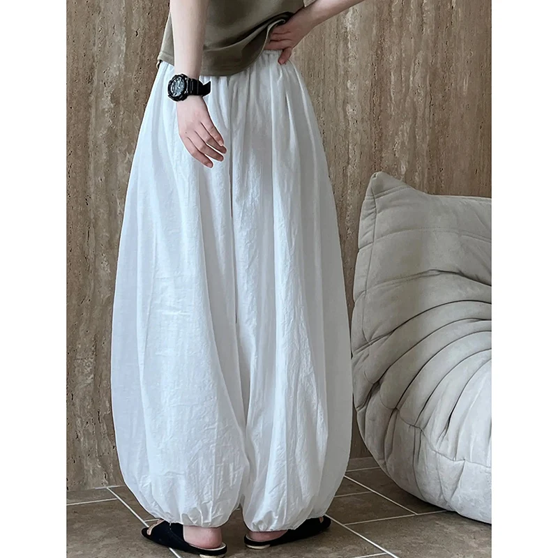 Lady doux concepteur taille haute pantalon femme confortable coréen jambe large pantalon filles mode coréenne Baggy pantalons décontractés