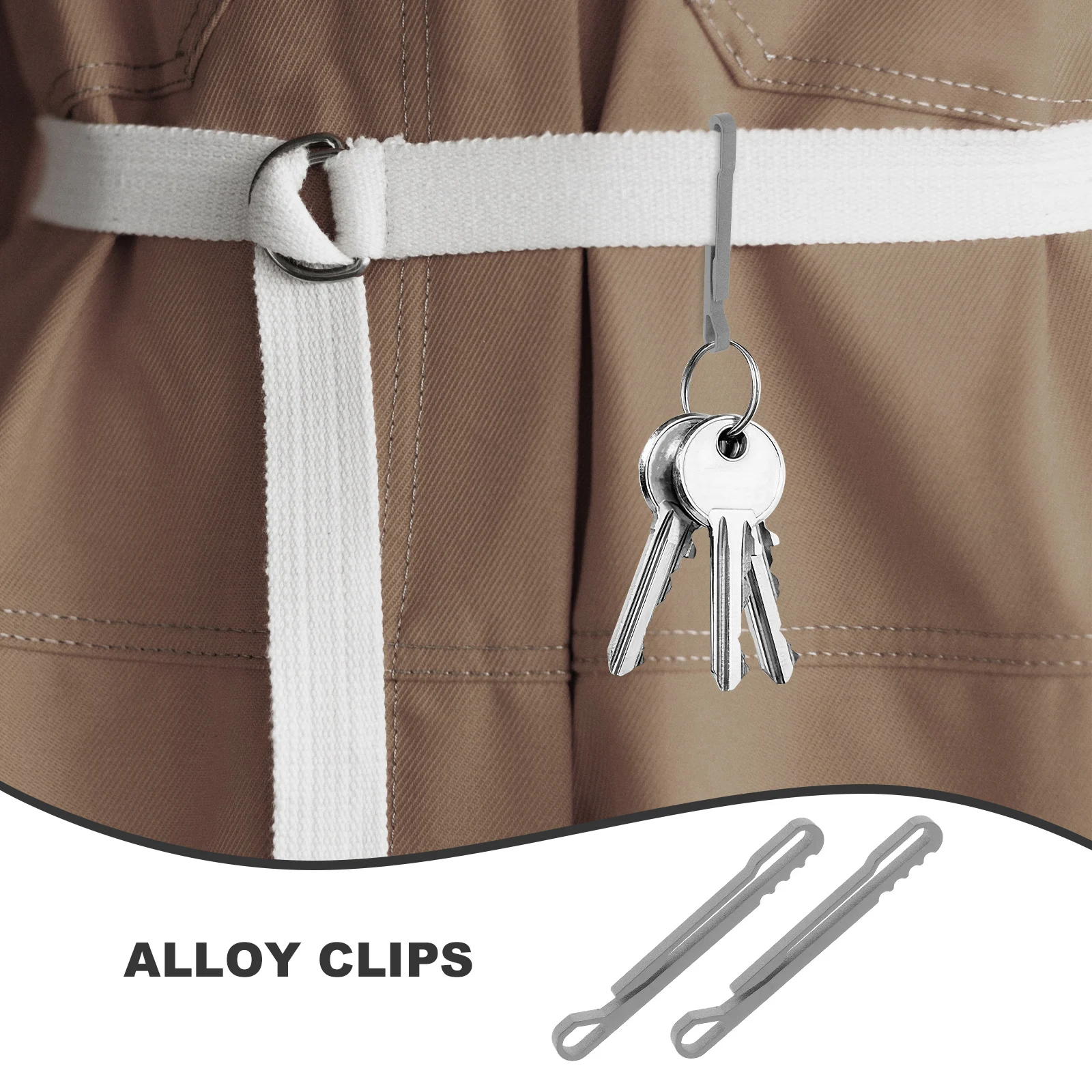 

2pcs Keys Carabiner Hooks Durable Titanium Ring Buckle Anti Slip Lightweight Keychain Clips Hook Bottle Opener Camping