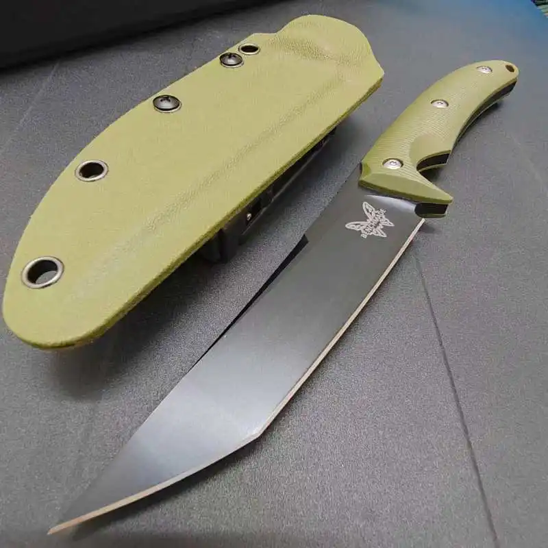 Bm Fixed Blade Knives Bench S45Vn Blade Steel Made Hunt Meatcrafter G10 Handle Outdoor Camping Hunting Pocket