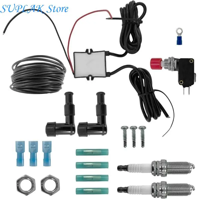 

Exhaust Flame Set Flame Thrower Double Flamethrower Universal for Truck Includes All Installation Parts 203D