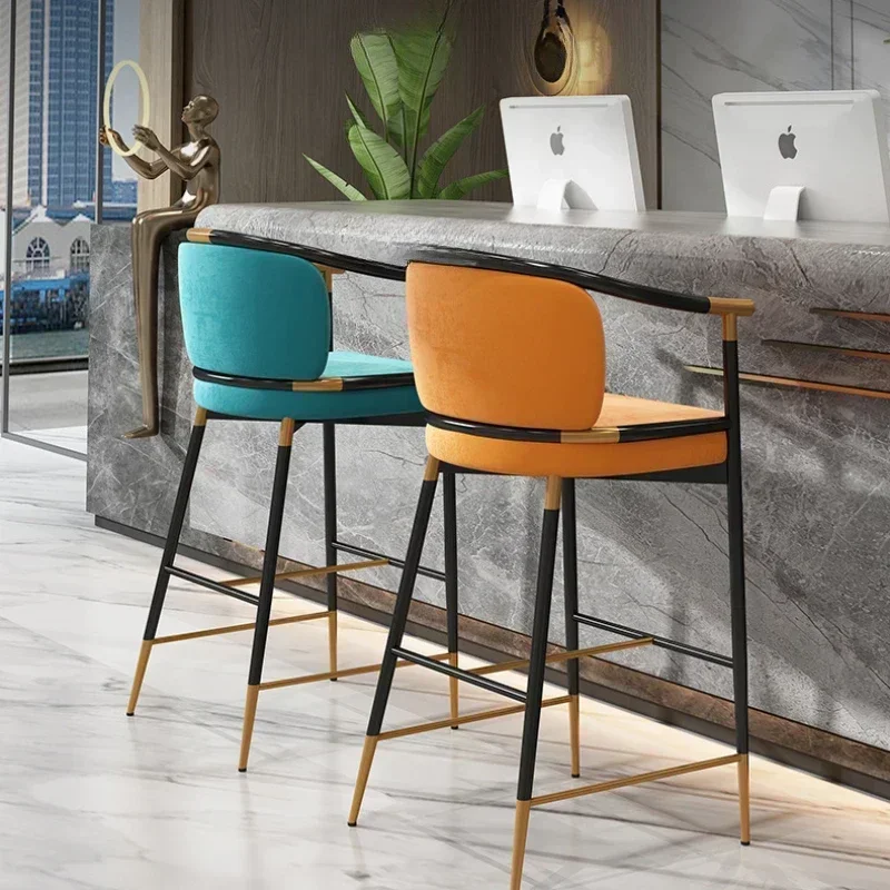 Nordic Cadeira Kitchen Bar Stools Ergonomic Relaxing Cosmetic Design Bar Chair Comfortable Modern Sgabelli Da Bar Furniture