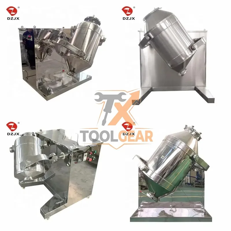 2026hotsale* Stainless Steel Dry Powder Food Flour Spice Chemical Three Dimensional Shape Mixing 3d Mixer Equipment