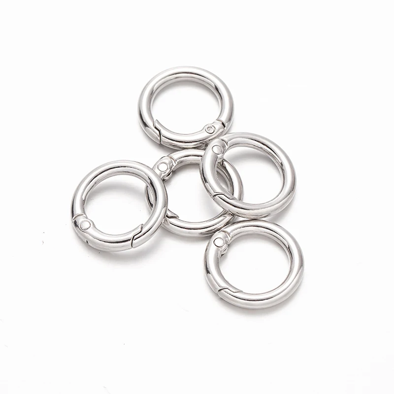 5 Stück Gold schwarz Metall O Ring Feder verschlüsse zu öffnen Karabiner Schlüssel bund Stecker DIY Anhänger Schmuck Clips Haken Hunde kette Schnalle – Detail 3