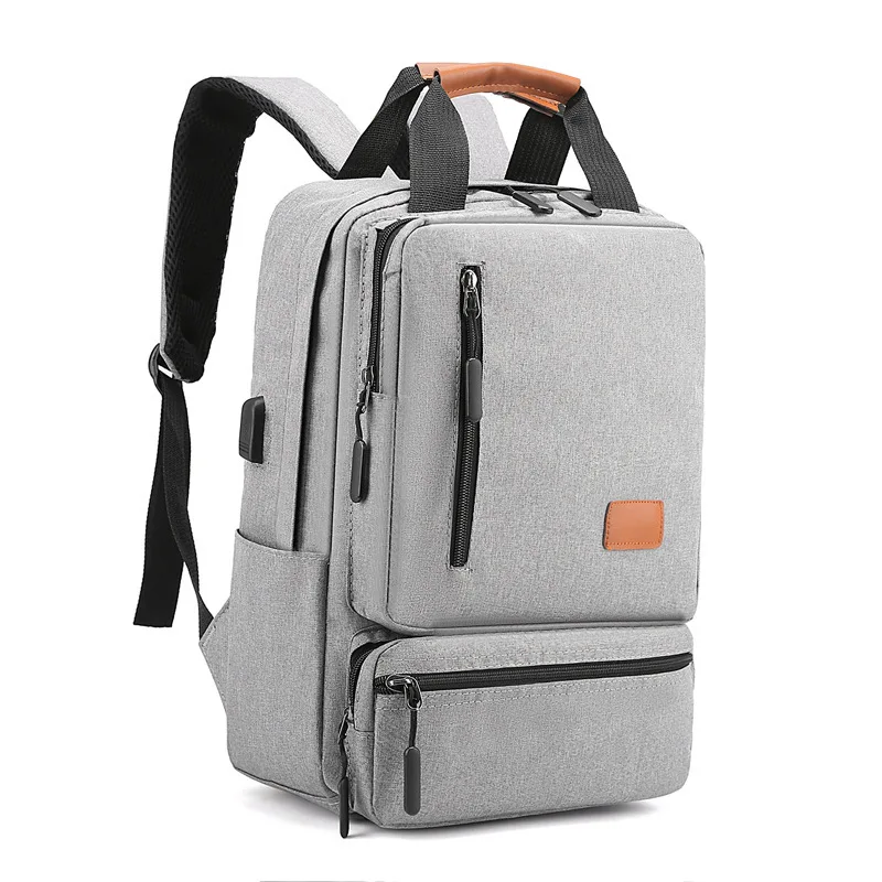 Casual Large-capacity Waterproof Student Bag Men's Three Sets of Multifunctional Laptop Shoulder Bag