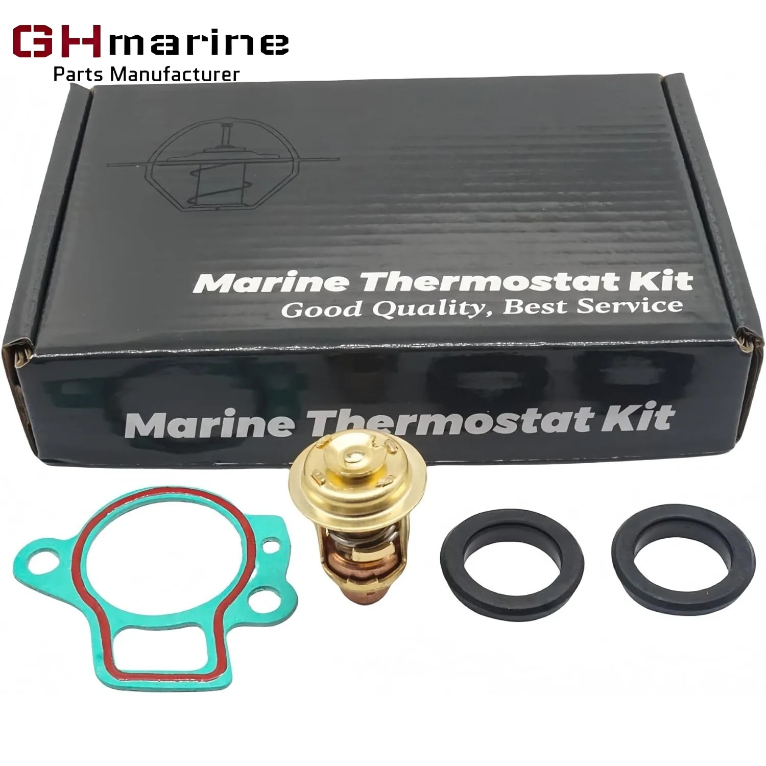 18-3642 Thermostat Repair Service Kit for Mercury Mariner 25 30 40 HP EFI 3 Cyl Outboard Motors 825212001 825212A1 855676A1