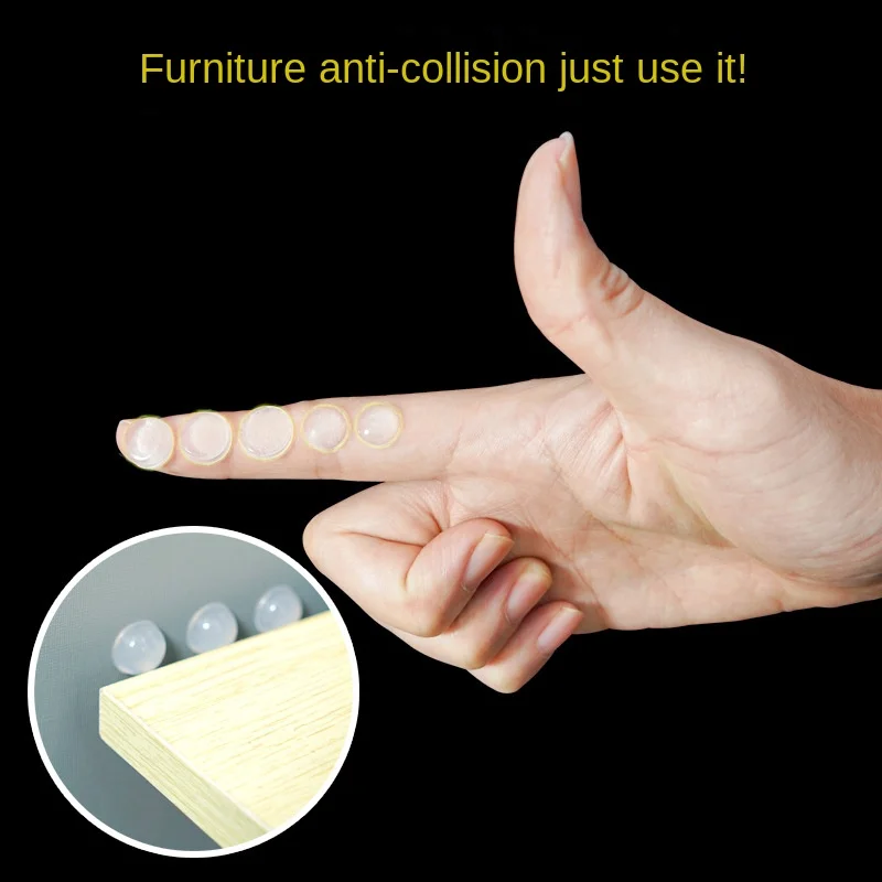 Transparent Self-Adhesive Silicone Floor Dots Shock Absorption Buffer Anti-Collision Stickers Furniture Non-Slip Dots #3329