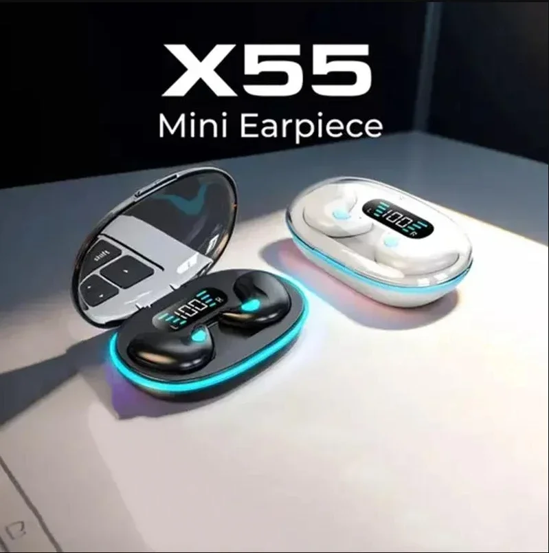 TWS NEW X55 Wireless Bluetooth Headset 5.3 Earphones Bluetooth Headphones with Mic Earbuds 3000Mah Charger Box LED Display Fone