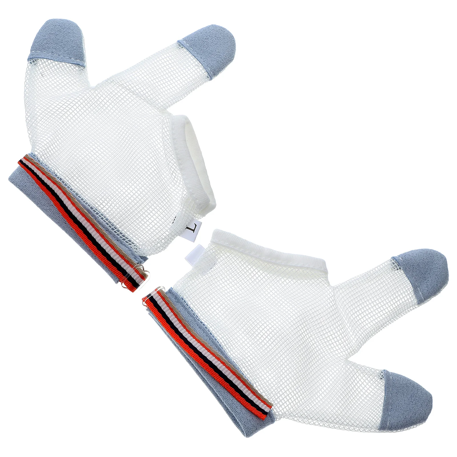 

1Pair Baby Teething Gloves Adjustable Cord Breathable Nylon Half-Finger Mittens Anti-Eating Hand Soft Skin-Friendly