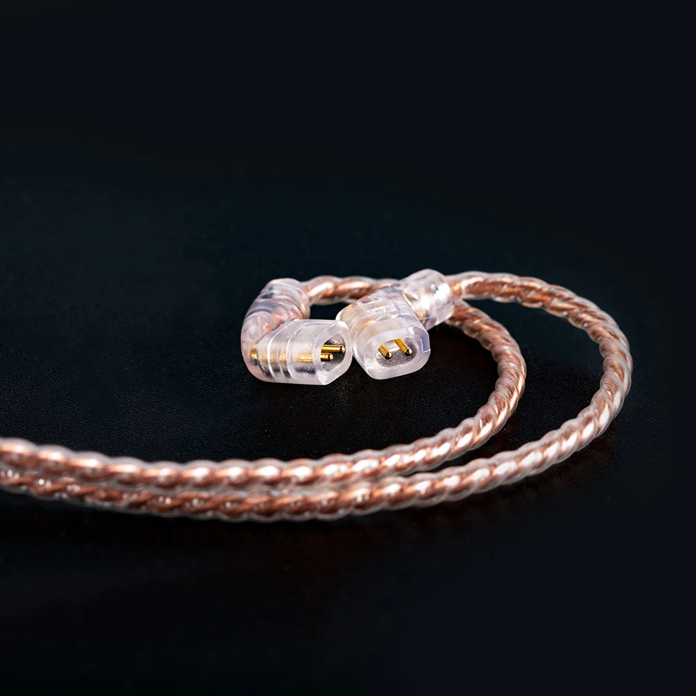 KBEAR 4 Core rame aggiornamento cavo auricolare 2pin/QDC/MMCX/TFZ auricolari connettore per KBEAR KB06 KZ ZSN PRO cuffie HIFI