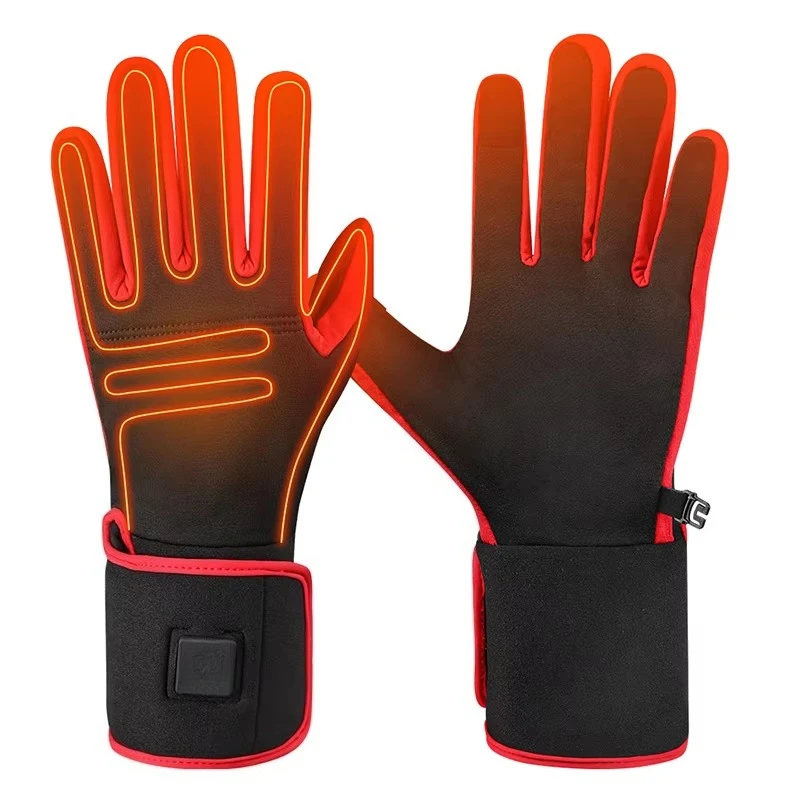 

Winter Warm Sport Stock Touchscreen Typing Breathable 7.4V Rechargeable Battery Heated Work Thin Electric Heated Gloves Liner