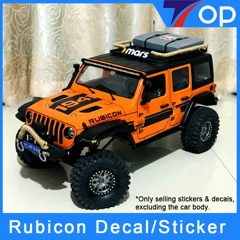 1/8/10/12/18/24 Rubicon scale RC Remote Control Car Decal Sticker Label Upgrade