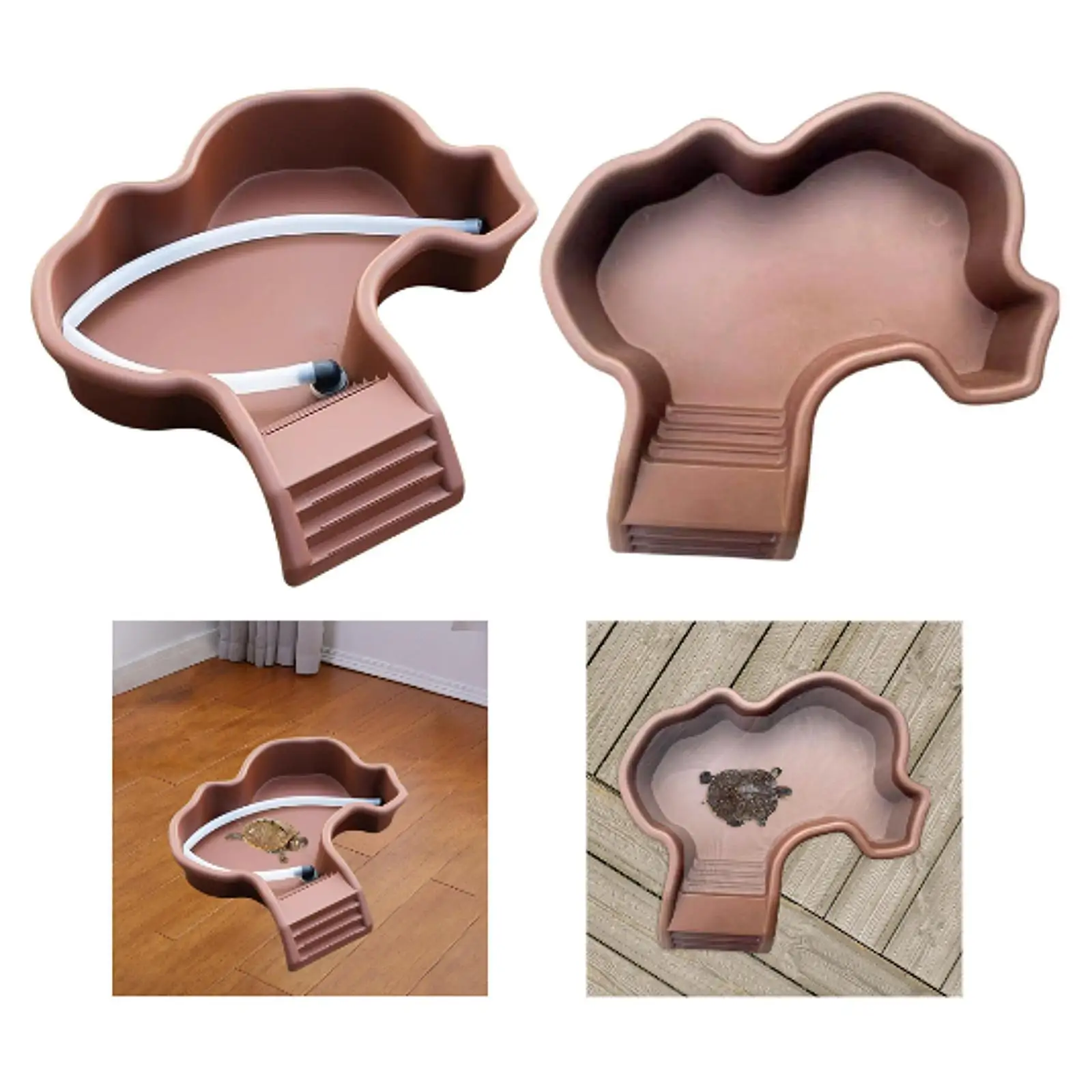 Reptilien-Wassernapf, Baden, Pool, Ornament, Futternapf, Schildkröte, Futternapf mit Rampe