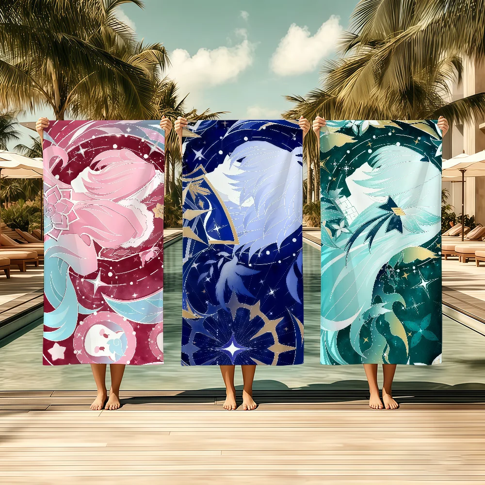 Game Honkai Star Rail Towel Textile Bathrobe Beach Quick-Drying Lightweight Portable Camping Swim Pool Travel