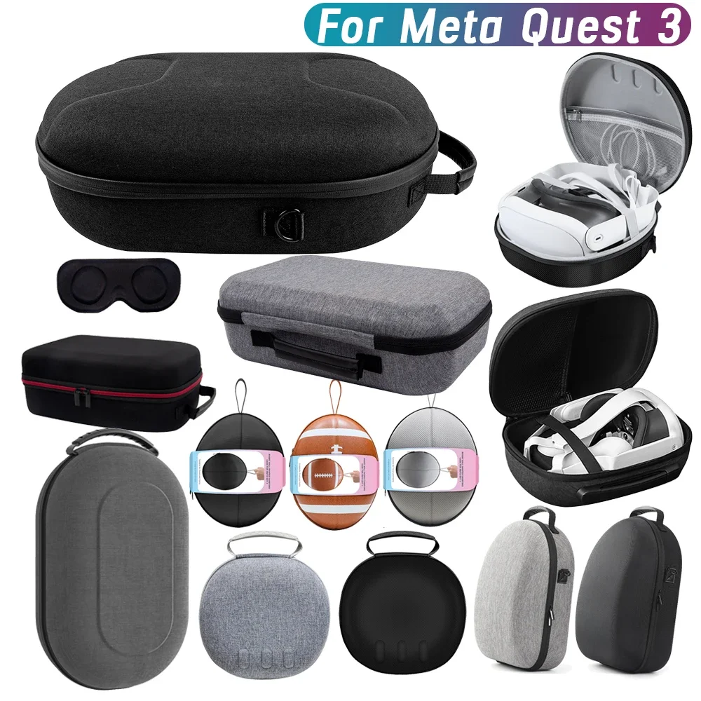 

Портативный защитный кейс-сумка EVA для Meta Quest 3 с плечевым ремнем для аксессуаров Meta Quest 3 VR