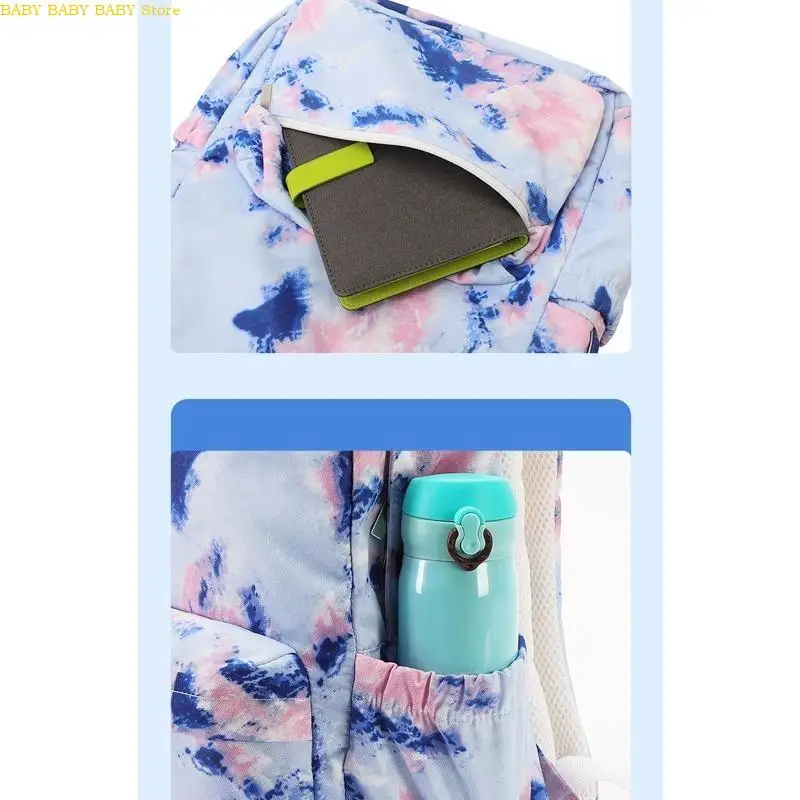 

Q81A 2Pcs Tie Dye Backpack Bookbag Laptop Bags for Teen Girls Middle Students School Travel Casual Daypack with Lunch Bag