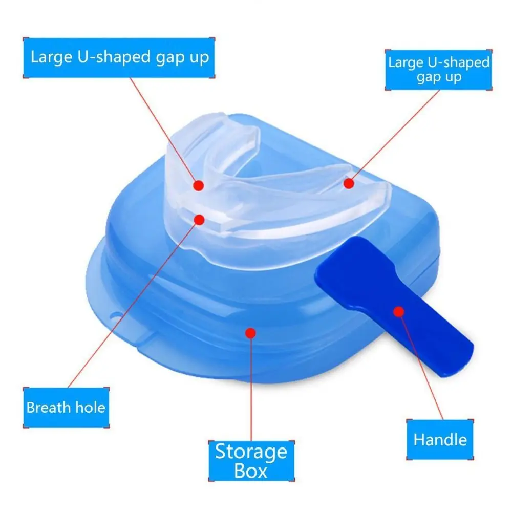 Sport Mouthguard Silica Gel Anti Snore Device Braces Apnea Guard Bruxism Tray Sleeping Aid Mouthguard Health Care Tool