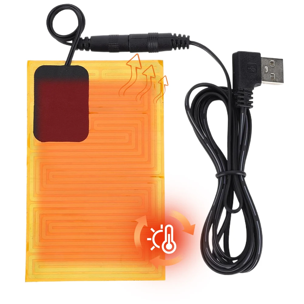 

USB 5V Electric Heating Pad USB Heating Element Film Heater USB Heating Film Winter Portable Warm Plate Mobile Phone Hand Warmer
