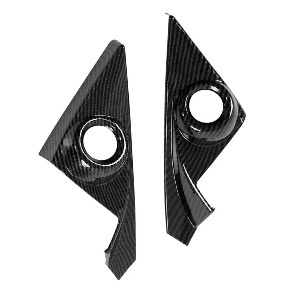Front Door Speaker Cover Trim Set for Honda For Civic 10th Gen 2016 to 2021 A-Pillar Interior ABS Carbon Fiber Visual Design