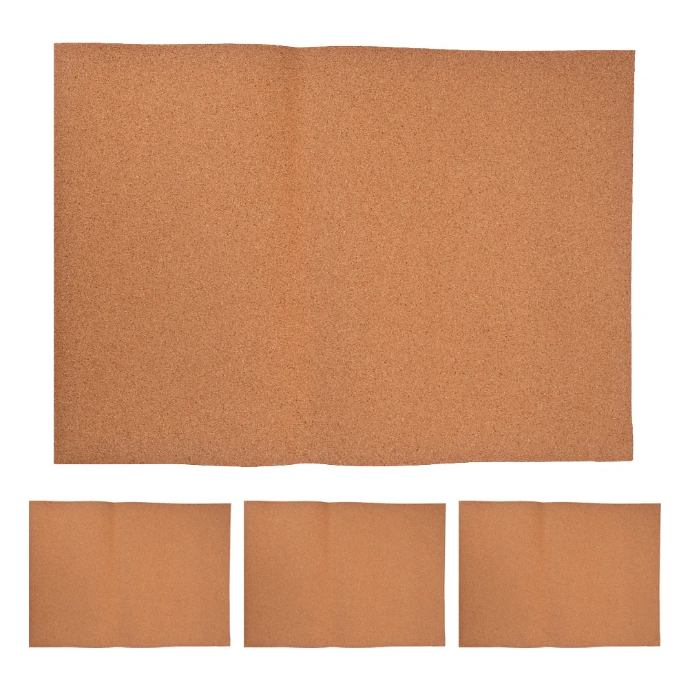 

4pcs Cork Roll Liner High Density Shock Absorption Non Slip Drawer Liners Light Brown Dresser Closet Shelf Mats Storage