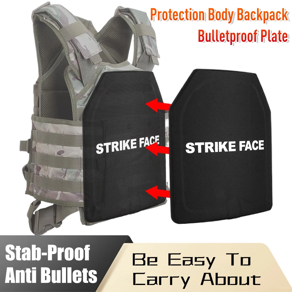 1-3PCS 30x25cm PE IIIA Anti Bullet Anti Stab Proof Composite Steel Plate For Tactical Safety Vest Ballistic Body Armour Board