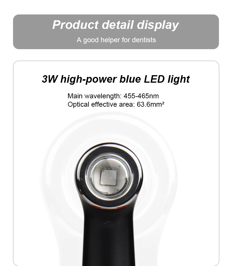 VVDetnal Kabellose LED-Lichthärtelampe 2200mW/cm² Dental-Photopolymerisator 3-Sekunden-Harzhärtungslampe Drahtloses Zahnarztgerät – Detail 4