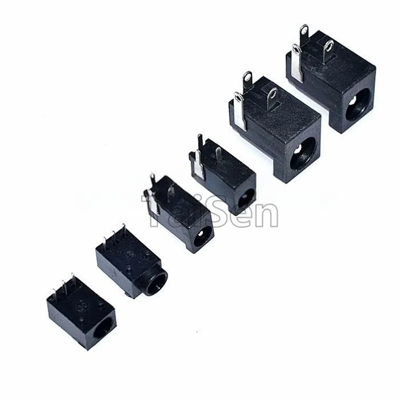 10 قطعة تيار مستمر مقابس الطاقة DC-002 DC003 DC003A DC005 قابس طاقة موصلات المقبس 5.5*2.1 مللي متر 1.3*3.5 مللي متر