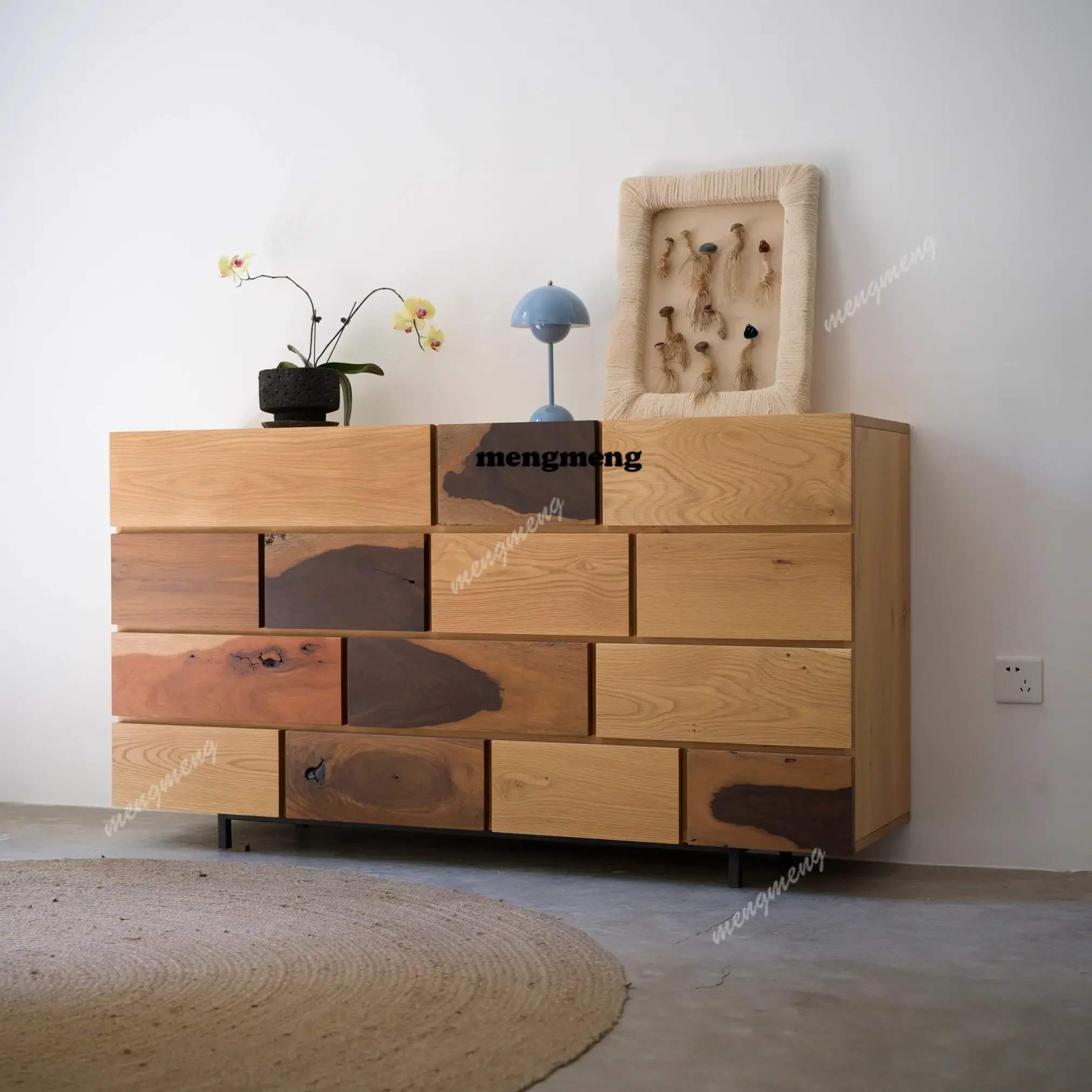 Best seller Color scar hunting multi-chest cabinet TV cabinet wabi-sabi porch side cabinet Nordic modern meal side storage