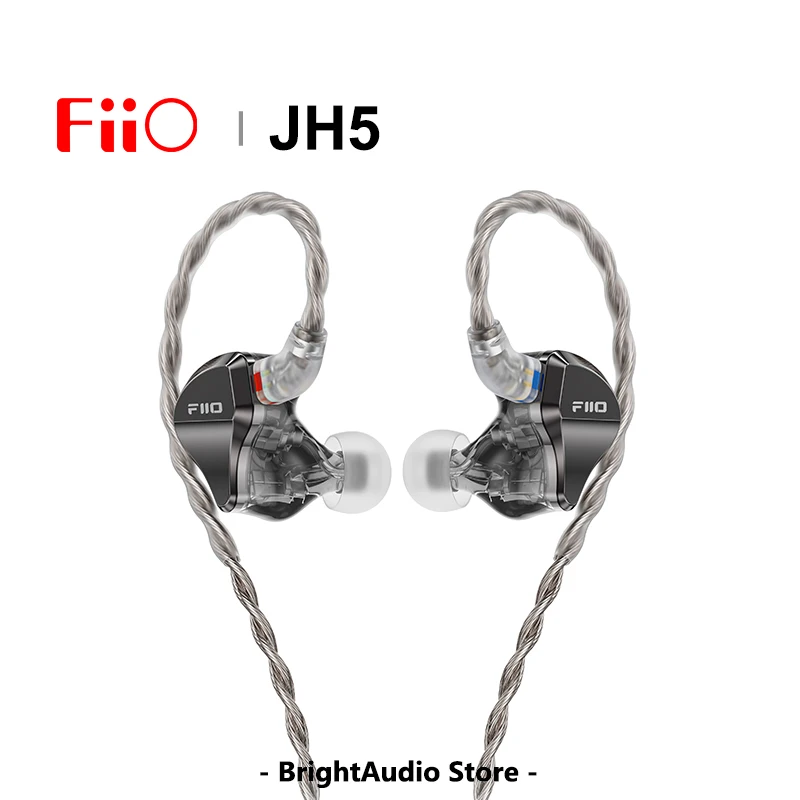 

FiiO JadeAudio JH5 1DD+4BA 5 Hybrid Drivers In-Ear Earphone Hi-Res Audio Detachable Cable 0.78mm 2Pin Wired Earbuds