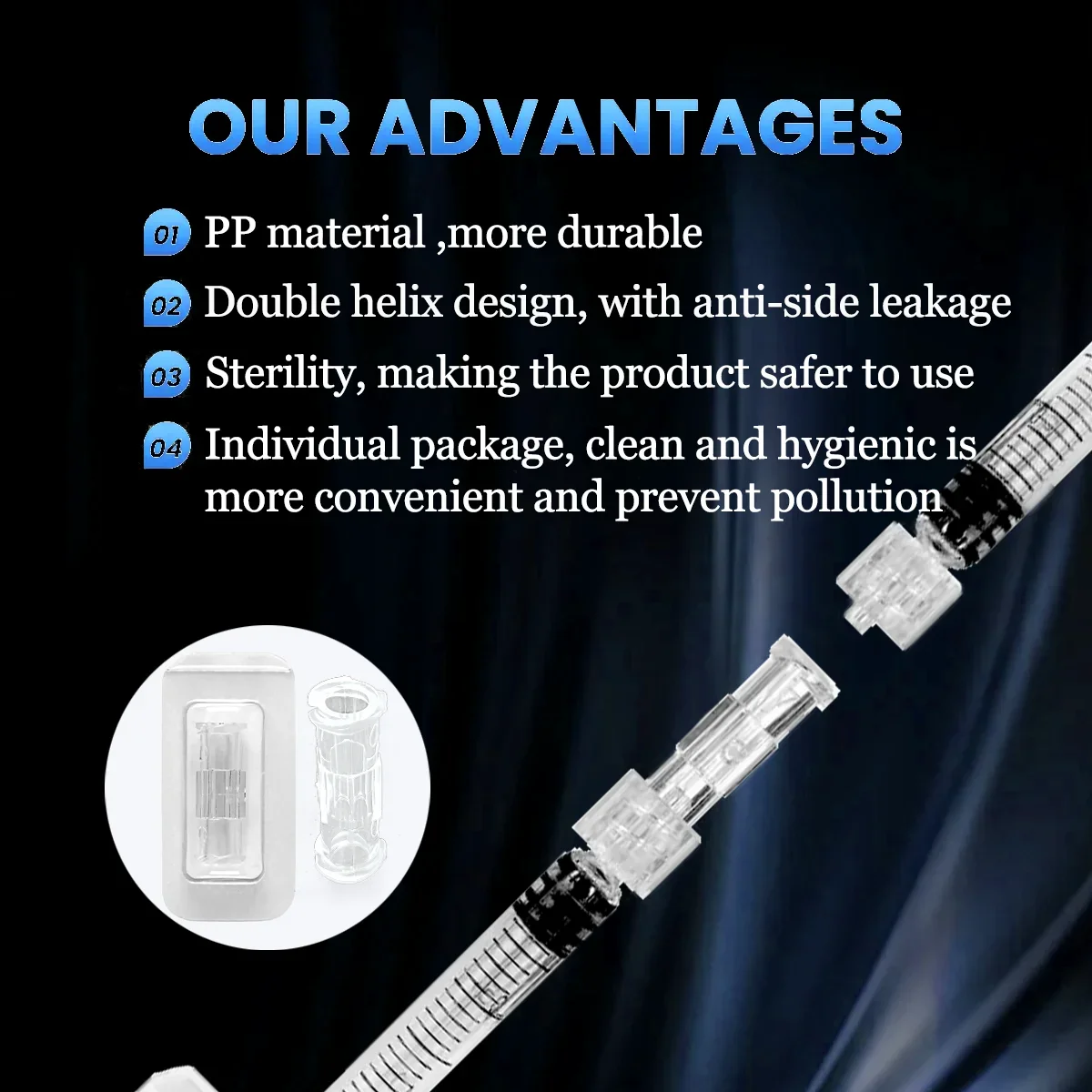 50/100pcs Luer Lock to Luer Lock Connector  Female Luer Syringe to Syringe Transfer Joint PP Syringe Adapter Coupler