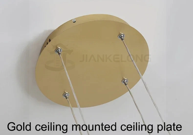 Modern Led Pendant Lights Home Lighting Brushed Rings Ceiling Mounted Chandelier Round Hanging Lamp Gold Coffee Color Lustre