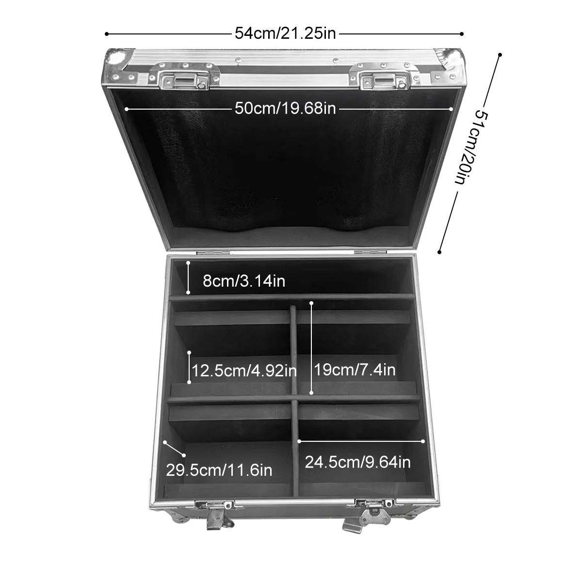 Datewink Gator Case Flight Case Flycase For (4) 100W Beam Moving Head Light Stage Lighting DJ Disco Party Equipment Airline Case