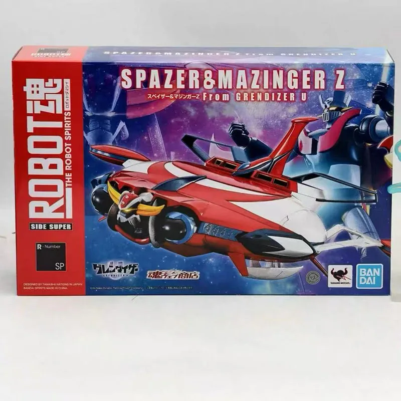 빠른 배송 반다이 애니메이션 로봇 영혼 Spazer & Mazinger Z From GRENDIZER U 오리지널 모델 장난감 액션 피규어 어린이 선물
