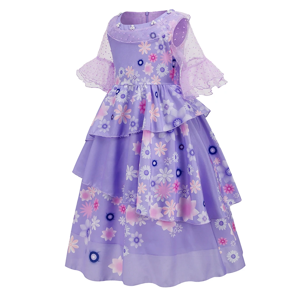 Isabela Costume Kids Birthday Flower Girl Dress 3 4 5 6 7 8 Years