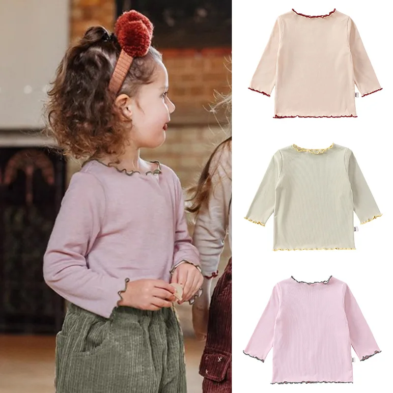 

Baby Cpring Clothes Tops Long sleeve T-Shirt Baby Cotton T-Shirt Little Child Girl Base Shirt Children's Autumn Clothes