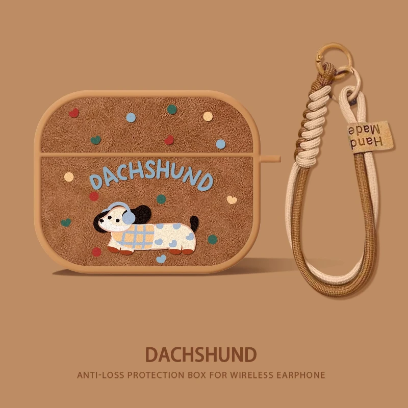 

For AirPods Pro3 Pro2 for AirPods 4th Generation Wireless Bluetooth Headset Cover Cute Little Dog Made of Silicone Material