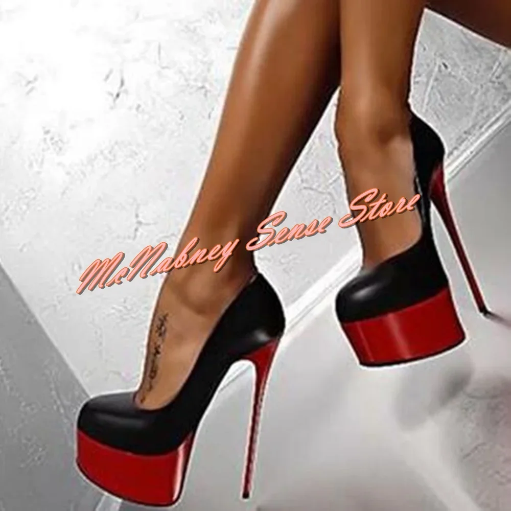 

Туфли-лодочки женские на платформе и очень высоком каблуке, неглубокая кожа, классические, без застежки, круглый носок, свадебная обувь, разные цвета, весна-лето