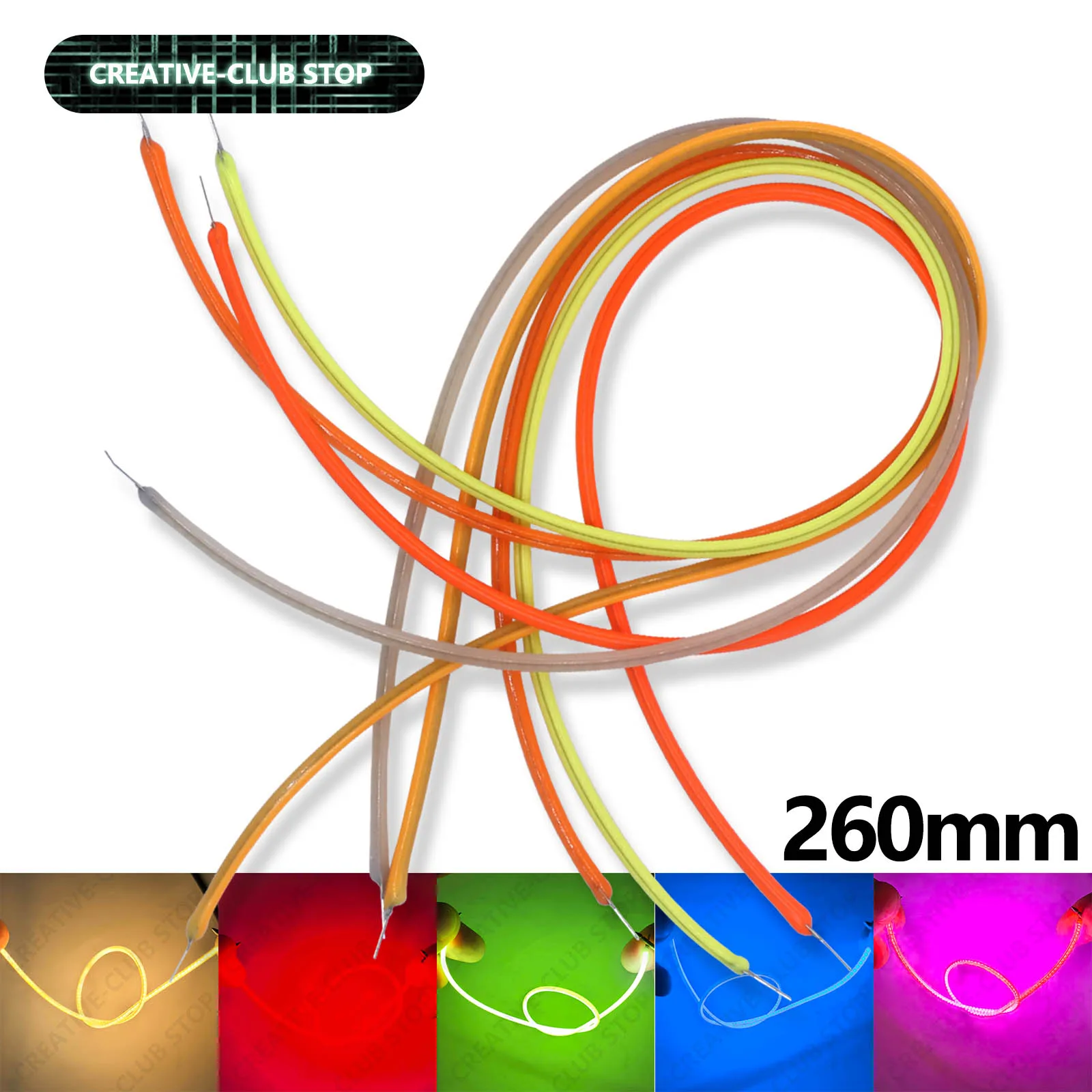 Diodo Filamenti LED morbidi 3V Led Silament morbido 260mm Retro Edison Lampadina LED Diodi Filamento flessibile Lampada decorativa natalizia fai da