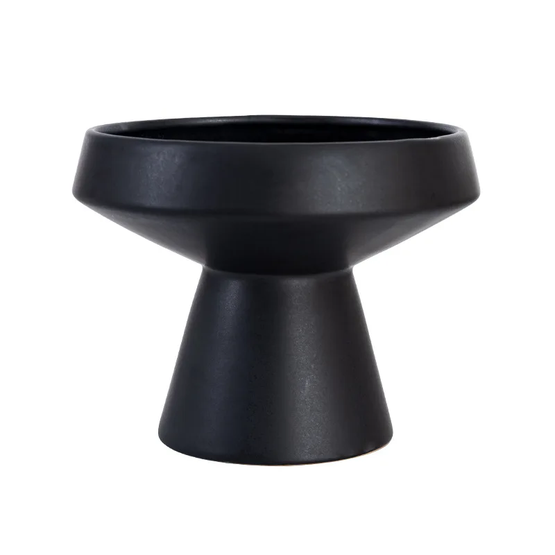 Ceramic Vase White Round Flower Pot Hydroponic Flower Arrangement Accessories Pot Container Home Decoration Flower Vases