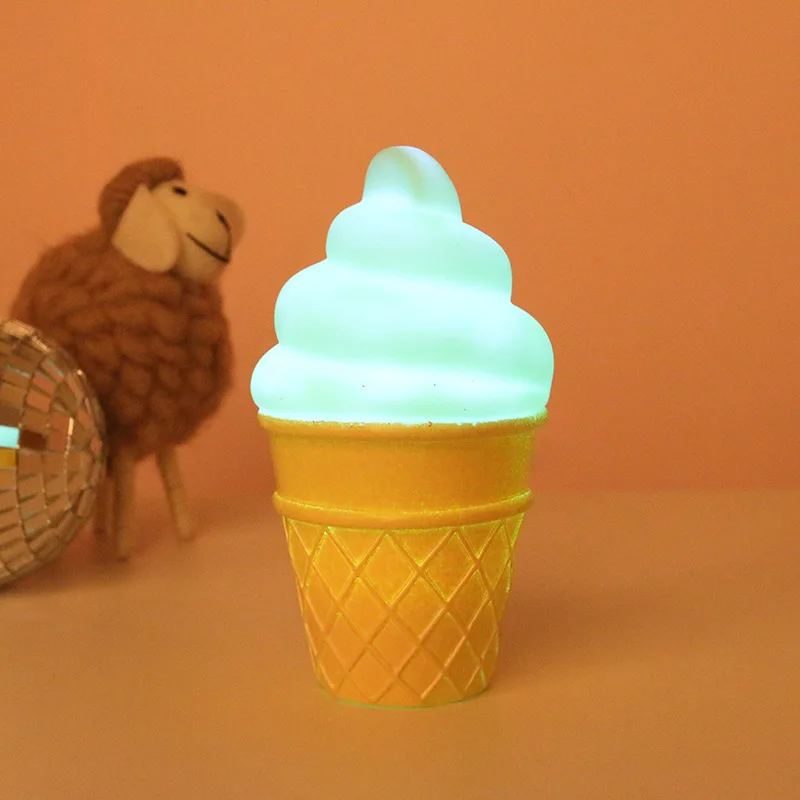 Ice Cream Cone Shaped Desk Table LED Light, Atmosfera Nightlight
