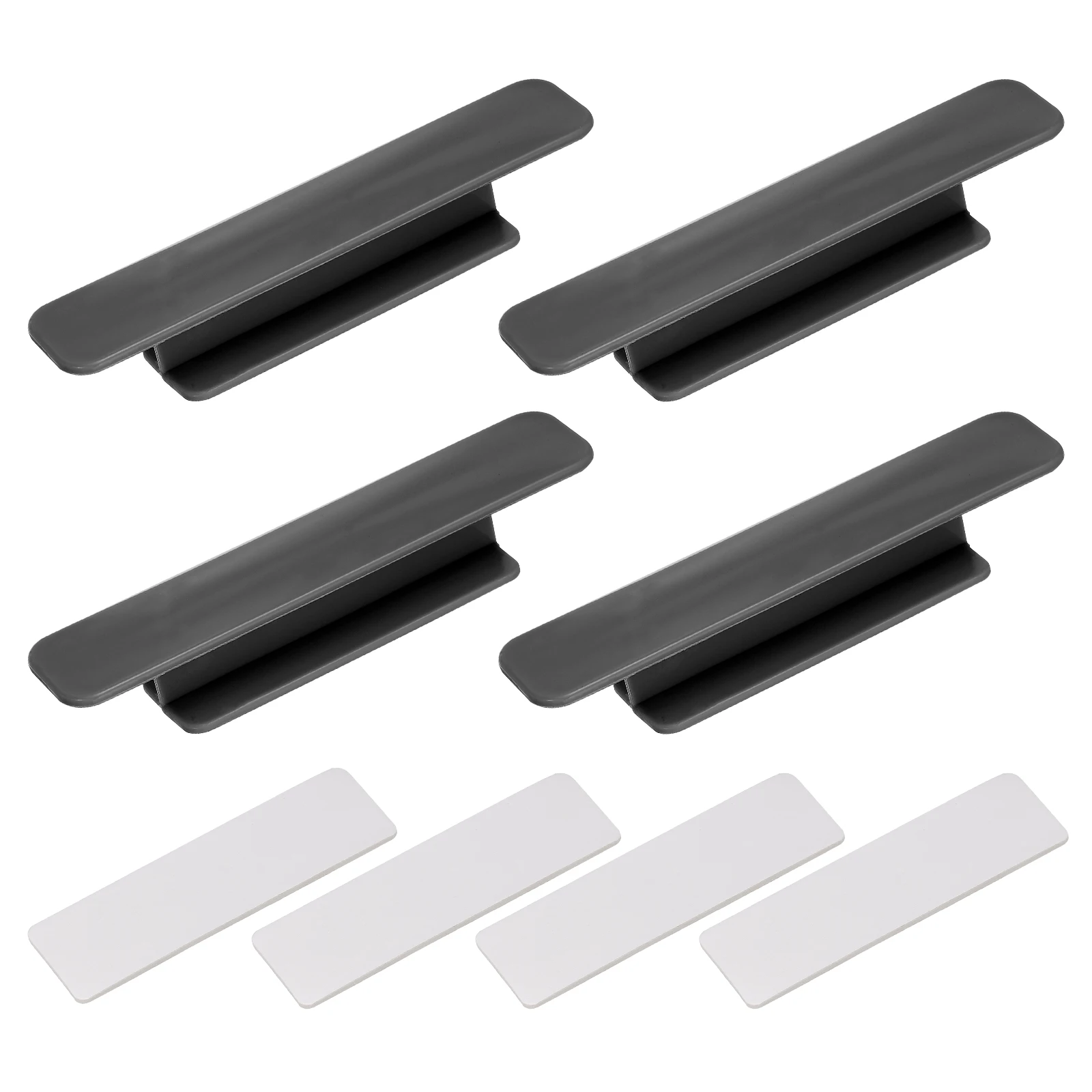 

2/4/6Pcs Self-Stick Handles Plastic Self-Adhesive Instant Drawer Handles Pulls for Bathroom, Closet, Wardrobe, Dresser