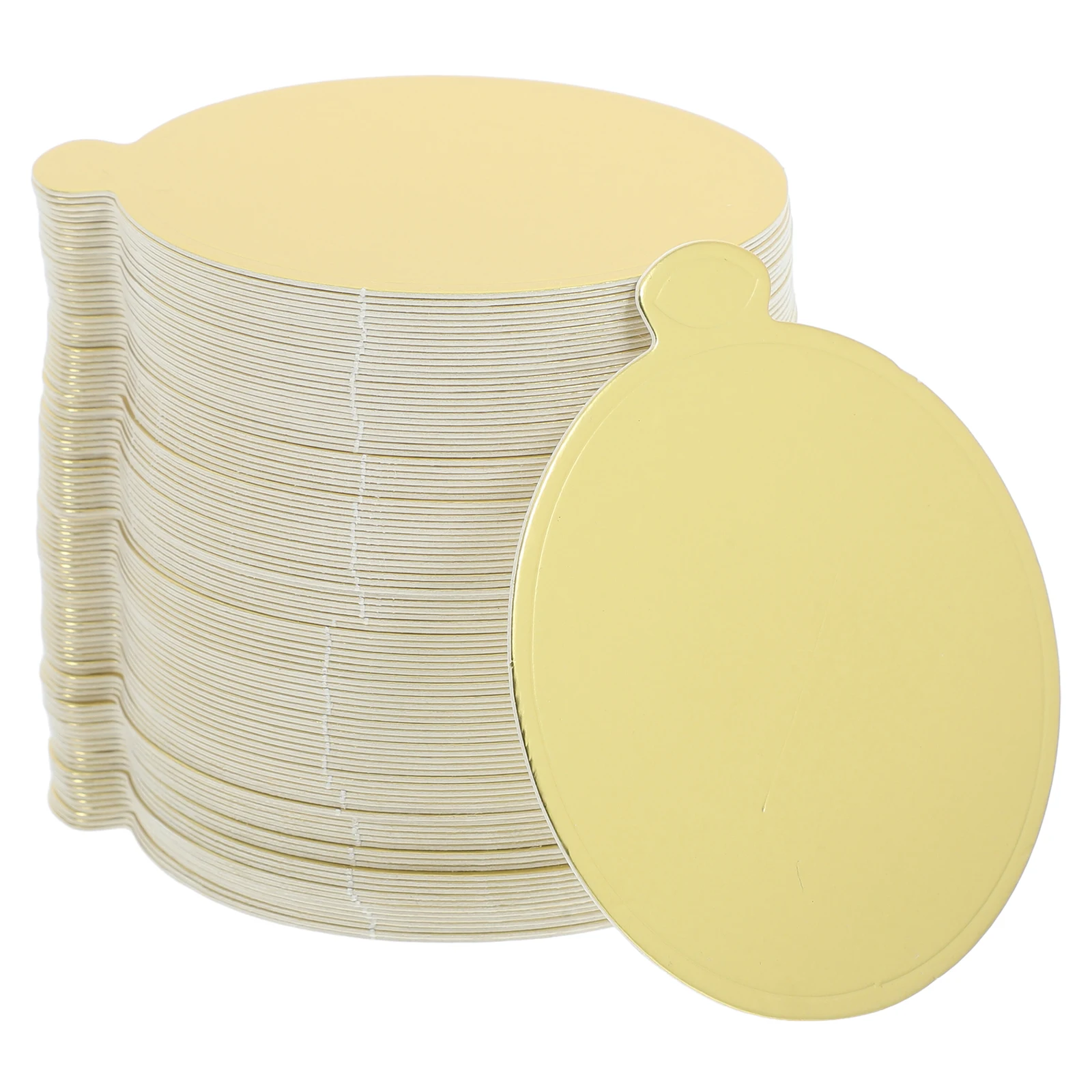 

100PCS Cake Tray Gold Card Dessert Board Mousse Bases Thickened Paper Rounds Baking Accessories Mini Cake Base Kitchen Tools